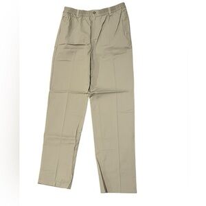 NEW Boys Size 20 Lands End Khaki Pants Pull On Elastic Waist Uniform 30x30